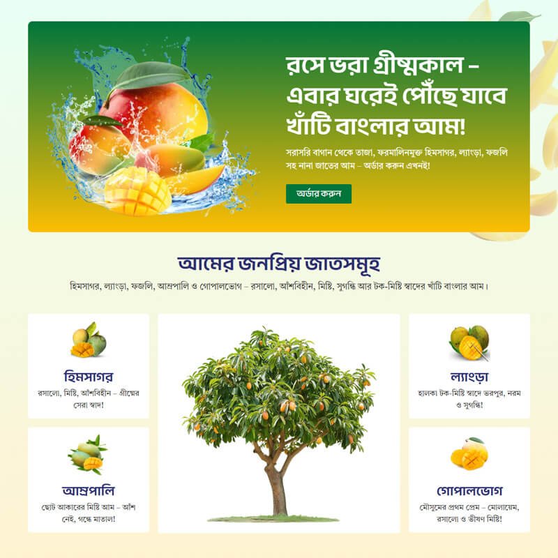 Mango Selling Landing Page
